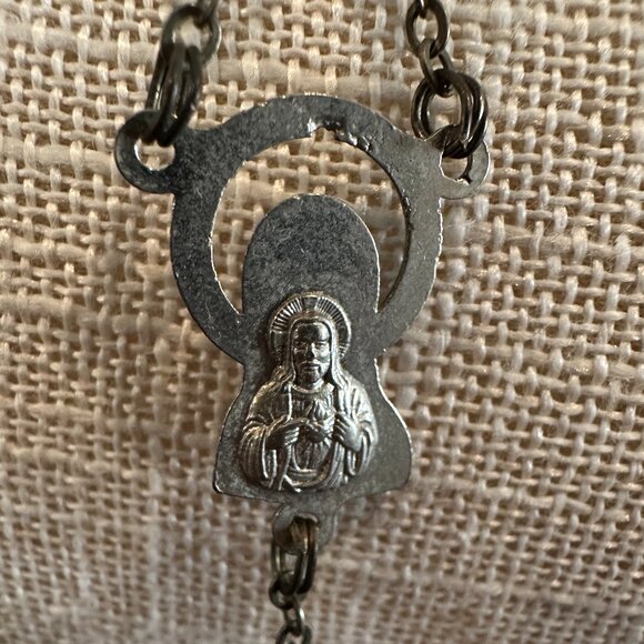 Vintage AB Glass Bead Rosary Made in Italy - Picture 6 of 10